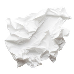 Crumpled paper Isolated on transparent background
