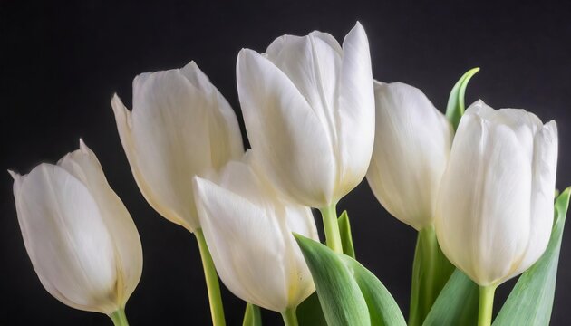 Generated image of white tulips