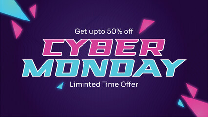Save Big This Cyber Monday Shop Your Favorites Discounted vector banner for your sales promotion