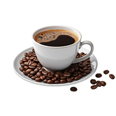 Cup of coffee Isolated on transparent background