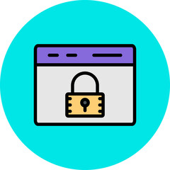 web-hosting-43 Line Filled Circle Icon