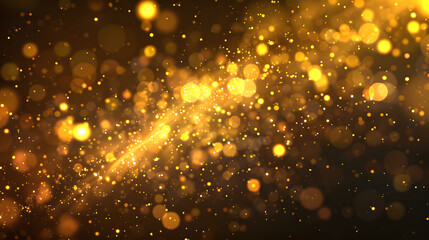 Obraz na płótnie Canvas Dazzling Christmas Magic: Radiant Yellow Sparks Creating a Glittering Light Effect, Abstract Pattern on Transparent Background