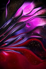 Abstract colorful background - shapes, bubbles, waves, curves and swirls - glittering rainbow...