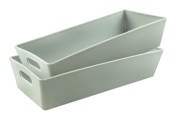 2 Boxen zur Aufbewahrung und Hintergrund transparent PNG cut out  Storage box