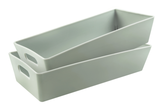 2 Boxen zur Aufbewahrung und Hintergrund transparent PNG cut out  Storage box