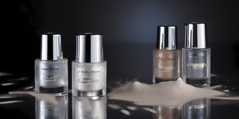 Liquid silver and platinum merge and meld, forming a shimmering and radiant display.