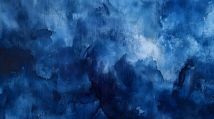 Vibrant Watercolor Dreamscape: A Dark Blue Grunge Textured Background with Abstract Artistic Flair...
