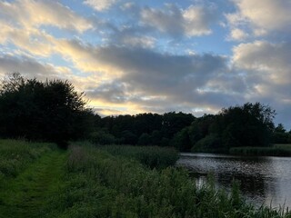 lake and clouds