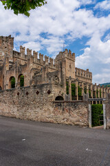 View of Scaliger Castle near Torri del Benaco in Italy.