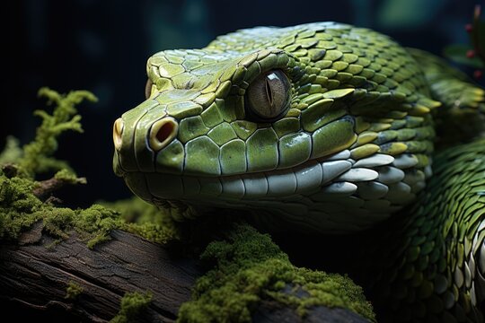 Patito Serpent resting after meal., generative IA