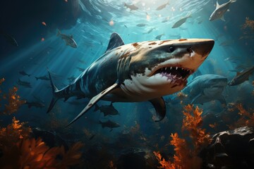 Cynzenty whales dive into perfect harmony., generative IA