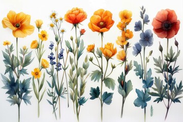 Fototapeta premium Seamless pattern with flowers