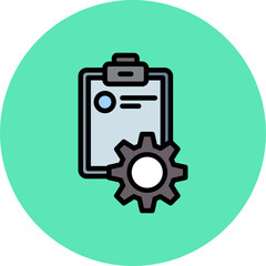 Settings Line Filled Circle Icon