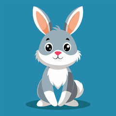 Cute rabbit colorful vector Illustration