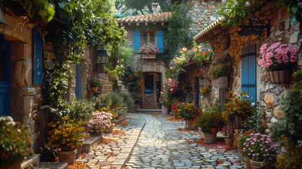 Fototapeta na wymiar beautiful old town of Provence.