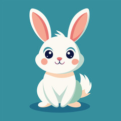 Cute rabbit colorful vector Illustration