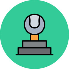 Trophy Line Filled Circle Icon