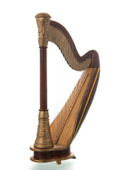 Harp isolated over white background