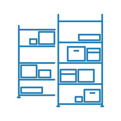 Outline icon of warehouse racks