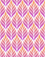 Beautiful pink orange seamless pattern