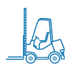 Outline icon of a forklift warehouse machine