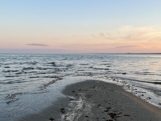 sunset over the sea