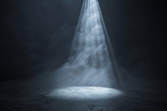 image of a light beam that is shining in the darkness Generative AI