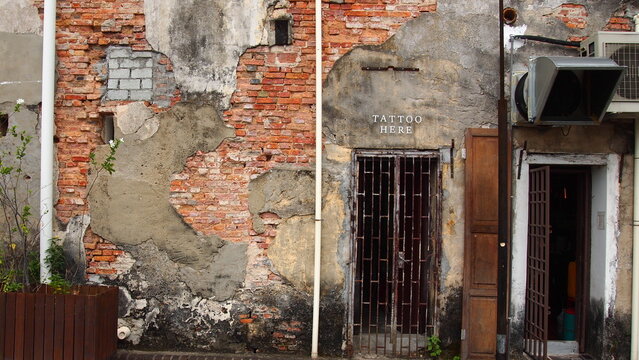 A beautiful and rustic back alley in Penang Malaysia