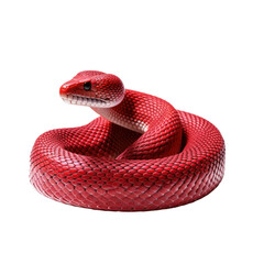 Obraz premium red snakes isolated on transparent background