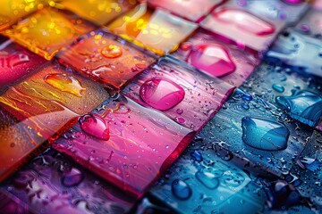 Psychedelic Watercolors: Vibrant splashes of color flow and drip in a mesmerizing abstract artwork.