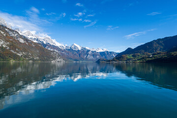 Fototapeta na wymiar Walensee, Kanto Glarus, Switzerland
