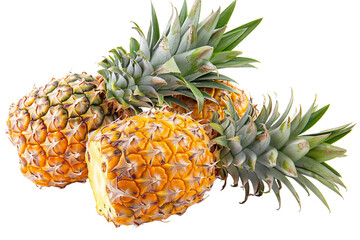 Pineapple Fruit Isolated on Transparent Background