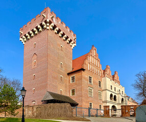 View of the tower of the royal castle in the city of Poznan, Poland