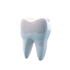 Tooth isolated on transparent background