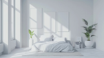 3d render of a modern bedroom