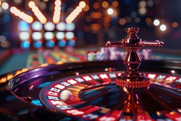 Fototapeta na wymiar Roulette wheel in a casino