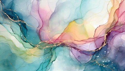 Naklejka premium Background with fluid art painting in alcohol ink technique, for invitations, posters, flyer., wall decor.
