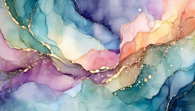 Background with fluid art painting in alcohol ink technique, for invitations, posters, flyer., wall decor.