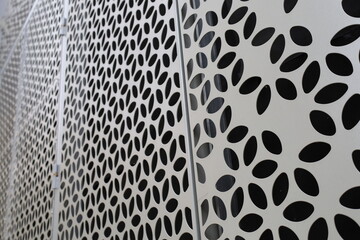 decorative metal facade closeup