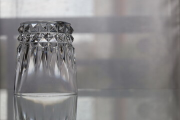close up of an ornamented crystal glass