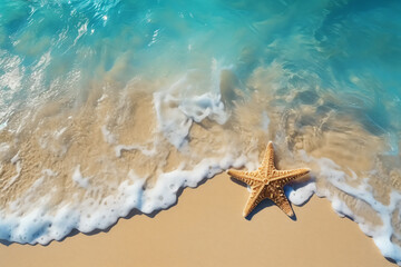 Fototapeta na wymiar starfish beach, AI generated