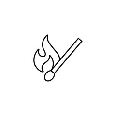 Simple lighter line icon.  lighter   icon vector illustration for web site or mobile app.
