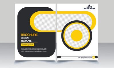 Business brochure design vector template. Cover modern layout, annual report, poster, flyer in A4 with colorful geometric shapes eps 10 file