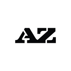 Az logo design vector image. Initial letter az logo design creative modern symbol icon monogram