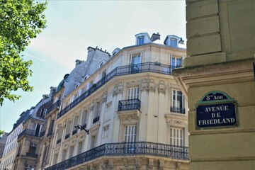 real estate in Paris 8th arrondissement - obrazy, fototapety, plakaty