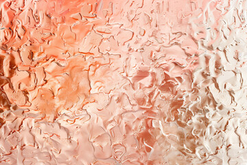 texture decorative plaster coated with metallic paint color peach fuzz