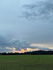 Fototapeta premium clouds over the field