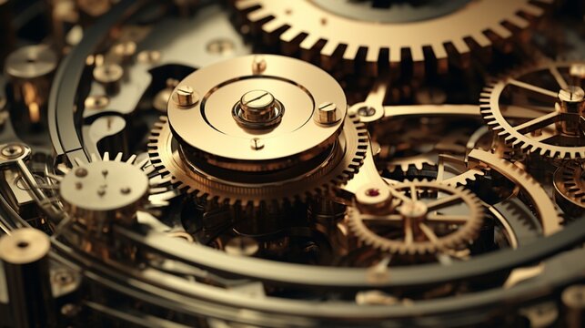 A close examination of the inner workings of a machine, where gears reign supreme.