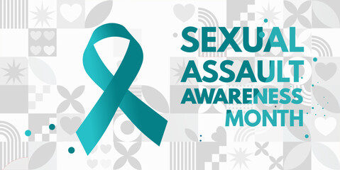 Sexual assault awareness month - obrazy, fototapety, plakaty