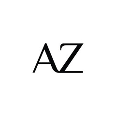Az logo design vector image. Initial letter az logo design creative modern symbol icon monogram